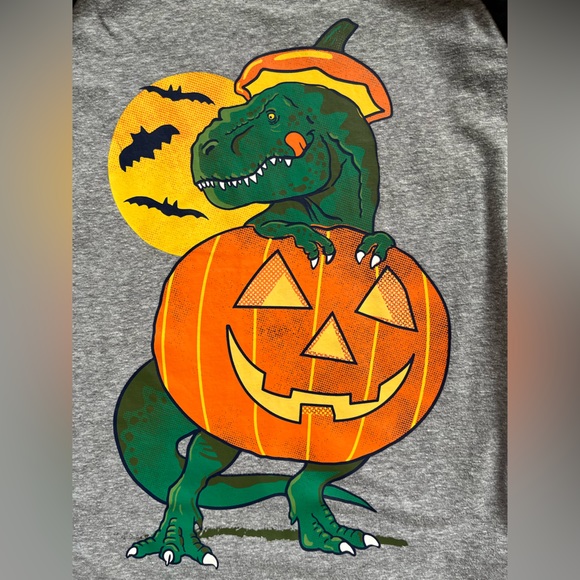 Kids Carter's Halloween Dinosaur Shirt Long Sleeve Size Kid 8 - Picture 6 of 6